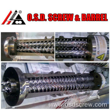 Bimetallic PC profile production twin conical screw and barrel